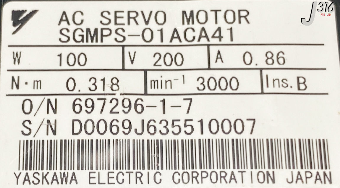 C2317 YASKAWA AC SERVO MOTOR SGMPS 01ACA41 J316Gallery